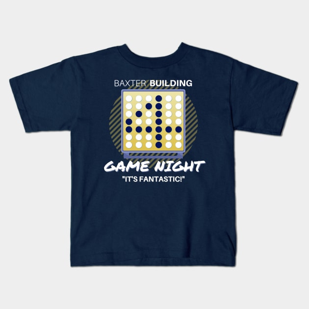 Baxter Building Game Night (light) Kids T-Shirt by Damn_Nation_Inc